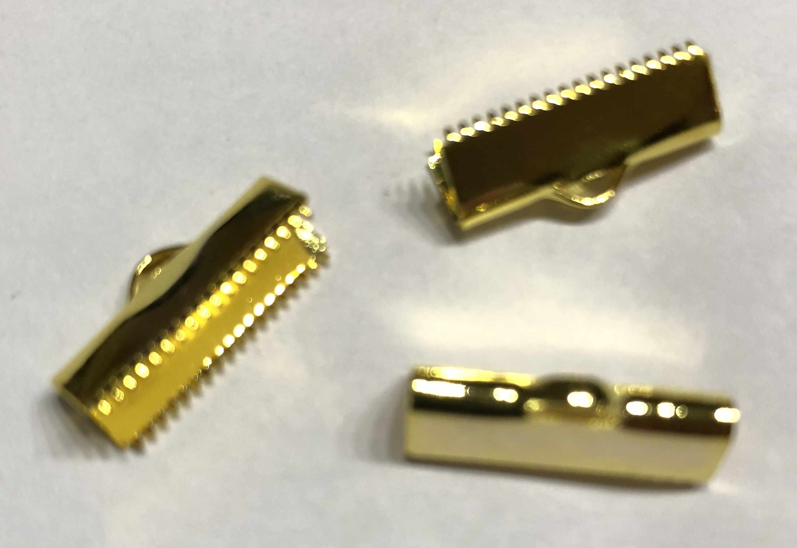 Bild: Klemmverschluss glatt - goldfarben - 16mm