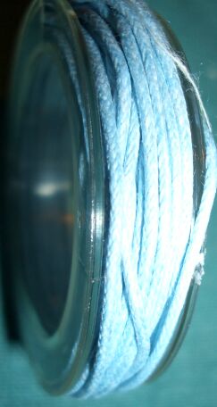 Bild: Gewachste Kordel 1mm - Hellblau - Rolle