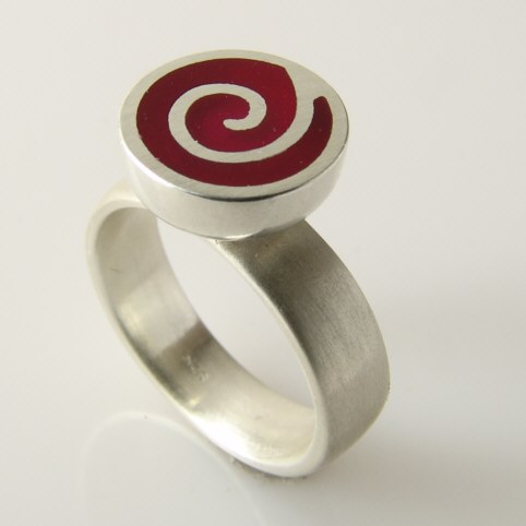 Bild: REDUZIERT : 925er Silber -Motiv für den RingDing-Ring - Schnecke Pink