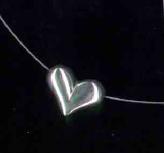 Bild: 925er Echtsilber - Kette mit Herz glänzend - 42cm
