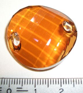 Bild: 3221 - Twisted Bead Sew On Crystal Copper F - 28mm