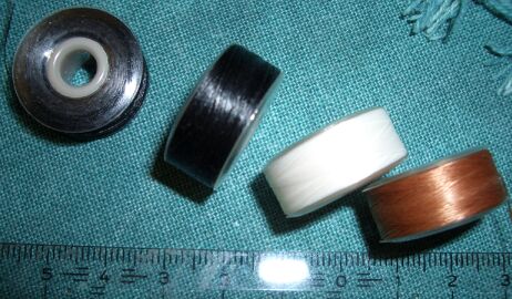 Bild: Nymo Garn - schwarz - 0,15mm - Rolle ca. 68m
