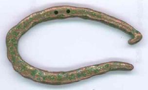 Bild: Metallschliesse Haken - antik bronze - 6cm