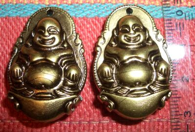 Bild: Buddha-Anhänger - dick&rund - Bronze - 3x2cm