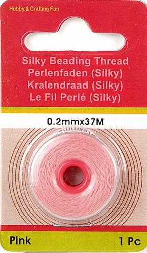 Bild: Perlenfaden Silky - Rosa 0,2mm - Rolle