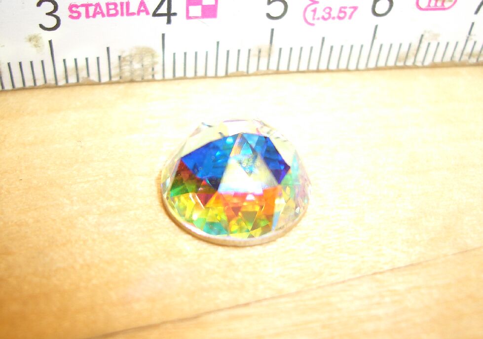 Bild: 2072 - Rose Dome Flat Stone Crystal AB (L) 12mm