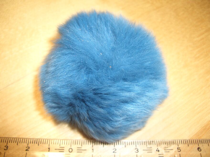 Bild: Fell-Puschel (Kanin) - 6.5-7.5cm - blau