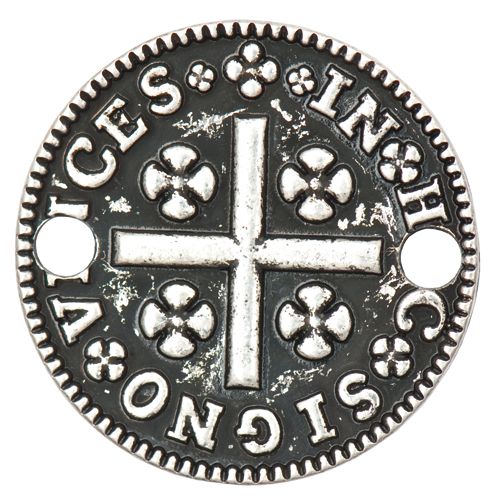 Bild: Ipanema - Münze mit Kreuz antiksilber - 29mm