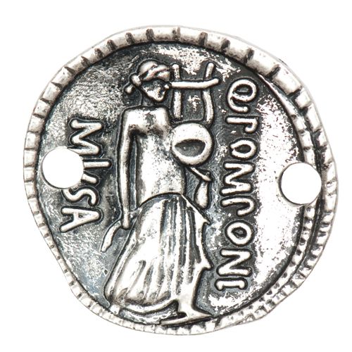 Bild: Ipanema - Münze mit Frau antiksilber - 29mm