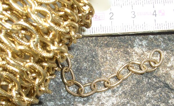 Bild: Nunn Design - TexturedCable Chain Antik Gold 10cm