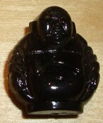 Bild: Buddha-Figur - Rauchschwarz - 3x2.5cm