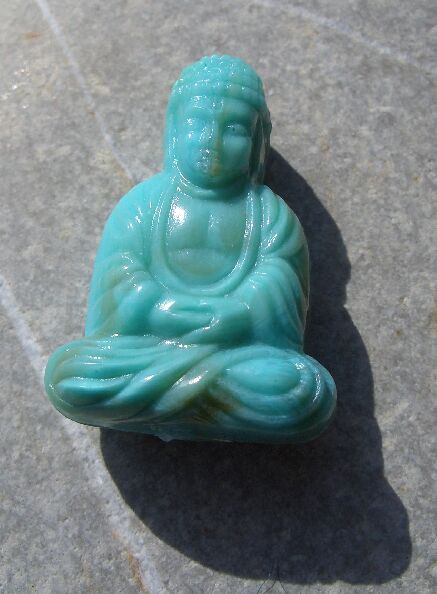 Bild: Buddha-Figur klein - Türkis Matrix - 25x18mm