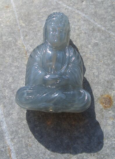 Bild: Buddha-Figur klein - Grau Marmor - 25x18mm