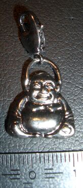 Bild: Kleiner Lucky-Buddha mit Karabiner - 15mm