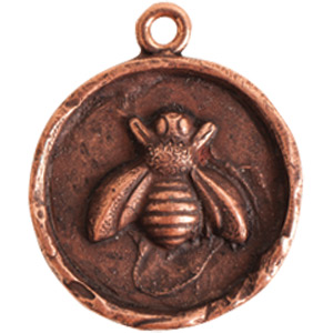Bild: Nunn Design - Charm 'Bee'  - Antikkupfer