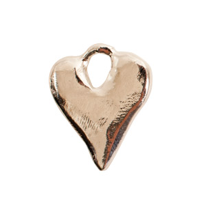Bild: Nunn Design - Charm 'Rustic Heart'  - StVersilbert