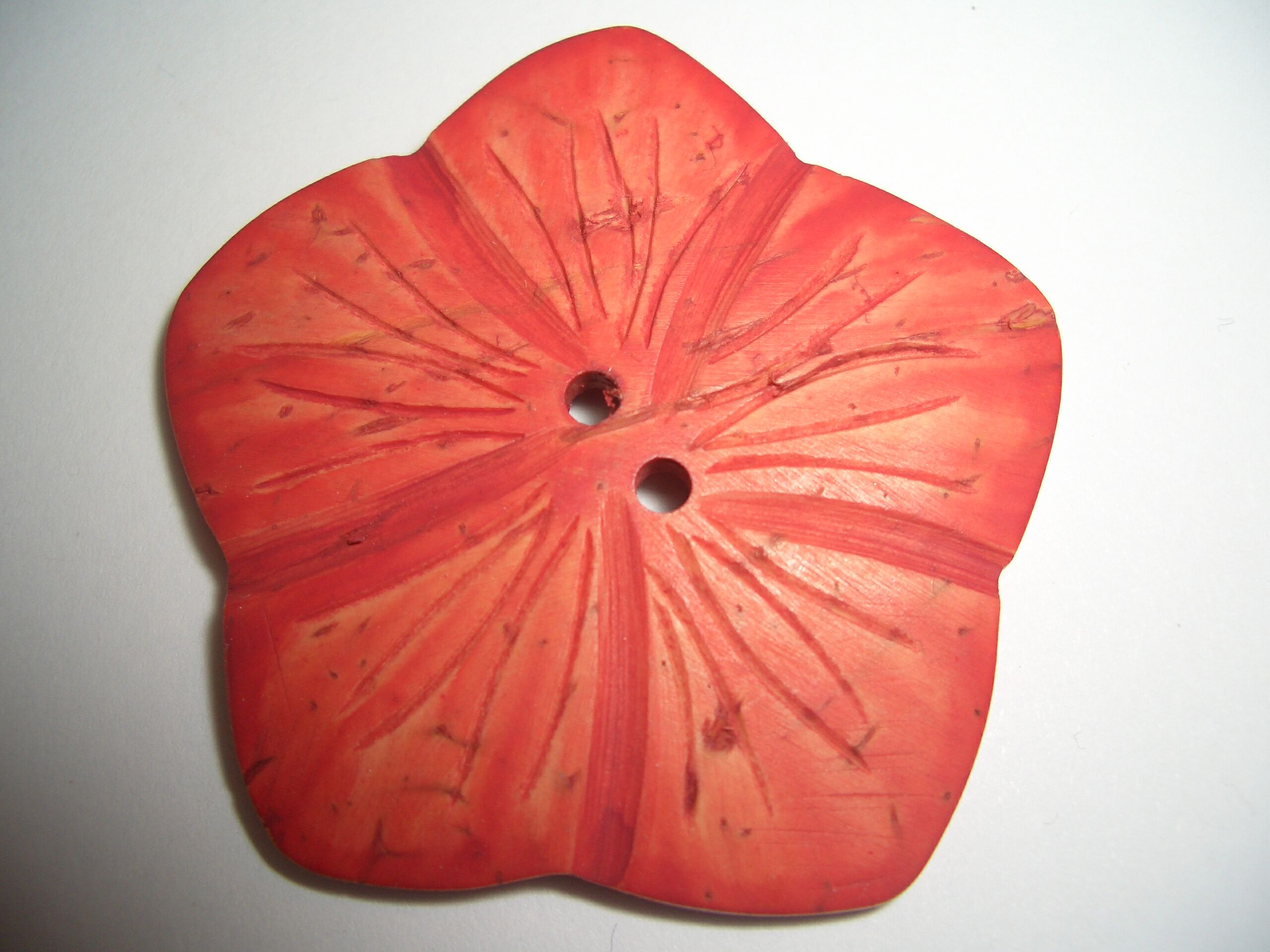 Bild: SALE: Kokos-Hawaii-Blume in Rot - 66" - 40mm