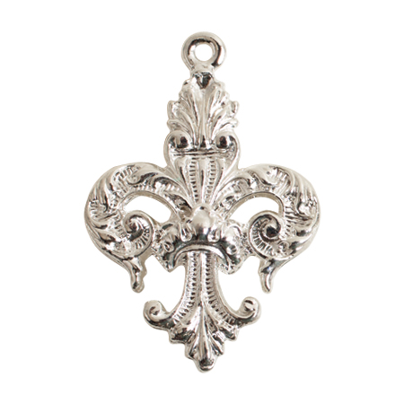 Bild: Nunn Design - Charm 'Decorativ Fleur' - mit Silber