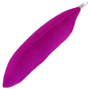 Bild: Boho-Feder mit Anhänger - violet - 8cm