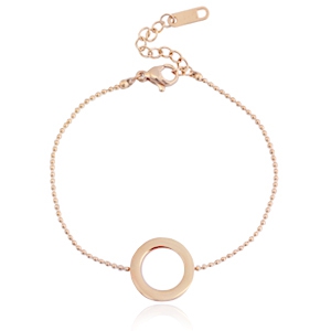Bild: Armband 'Circle' - Edelstahl rosgold - 20cm
