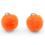 Bild: Anhänger 'Pompom' - Coral Red Orange - 15mm