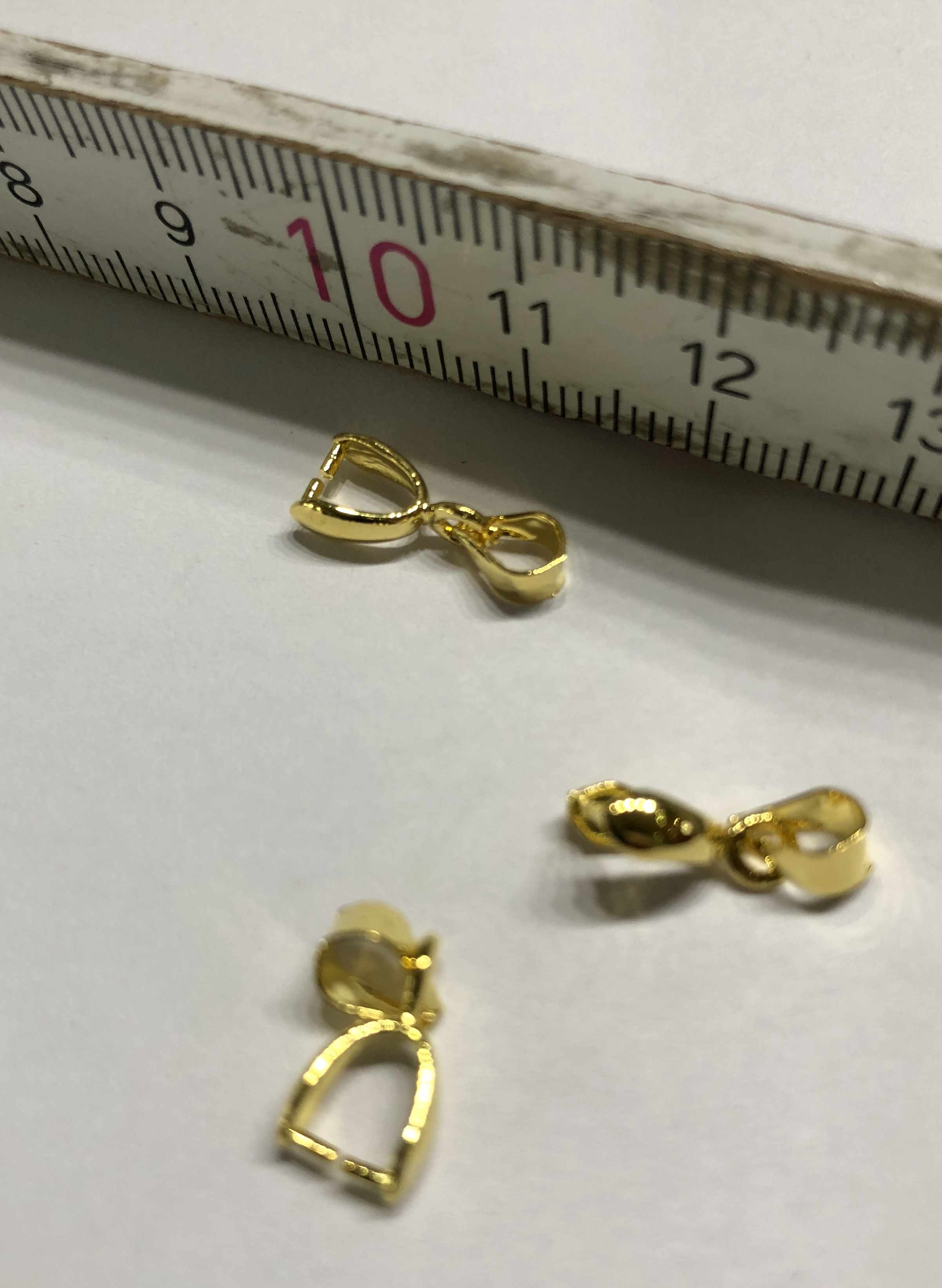 Collierschlaufe - gold - 14.5x5mm