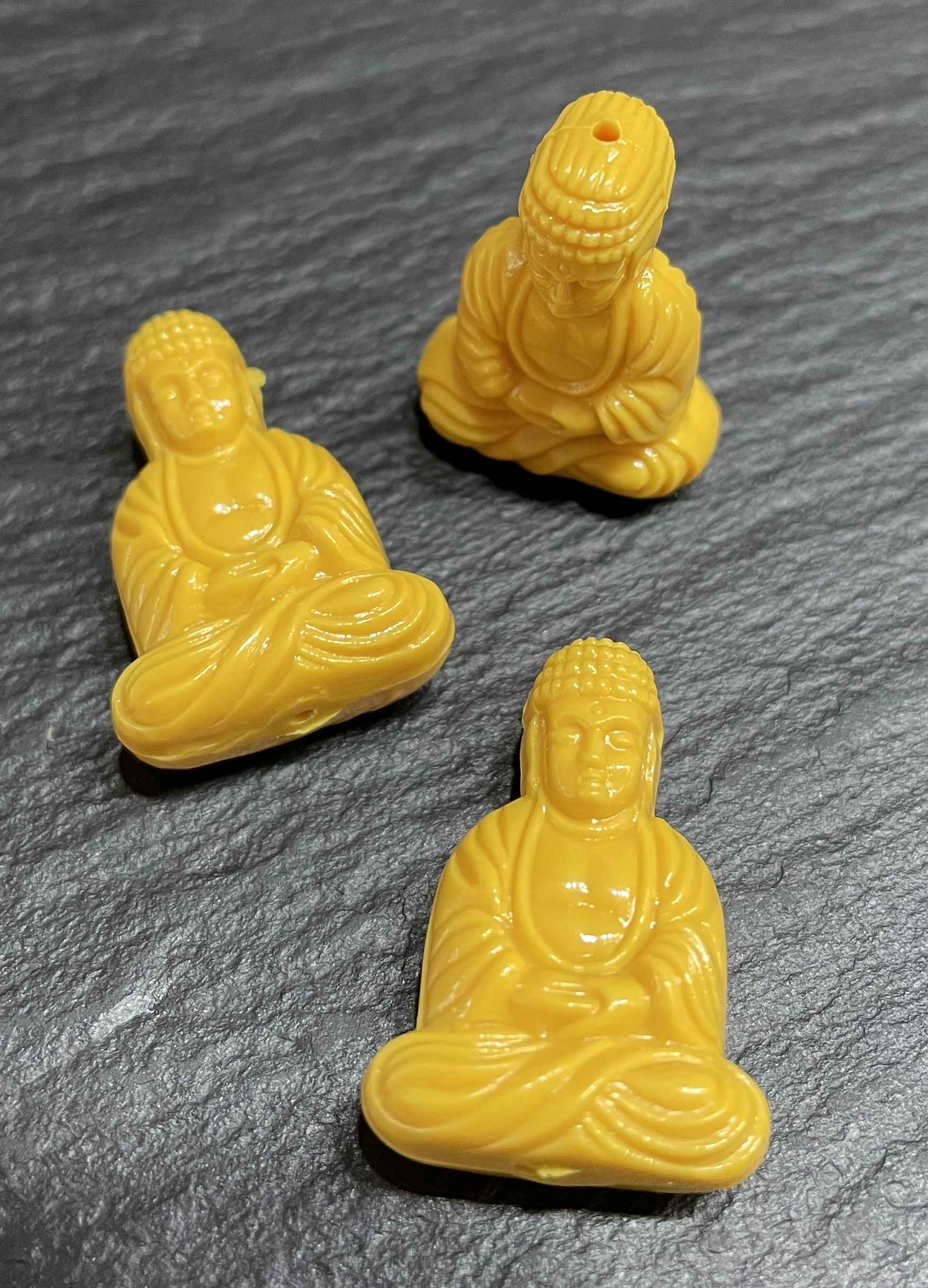 Buddha-Figur klein - Curry - 25x18mm