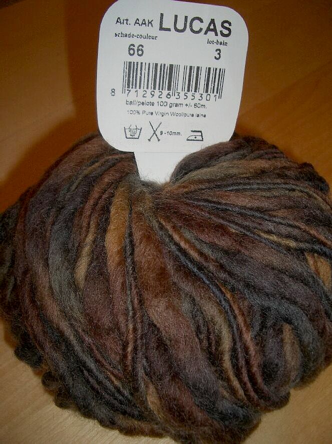 ANGEBOT - Lucas Virgin Wool - braun - 100gr