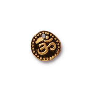 TierraCast - Anh&auml;nger Om-Coin - altgold