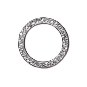 TierraCast - Geh&auml;mmerter Ring - rhodiumsilber