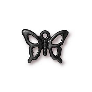 TierraCast - Anh&auml;nger 'Open Butterfly'-schwarzsil.