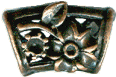 Ornament / R&ouml;hre - antikkupfer - 23x14mm	