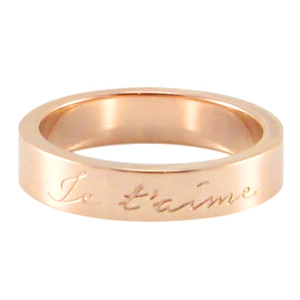 Ring  'Je t'aime'  -  ros gold - 18x4mm (8)