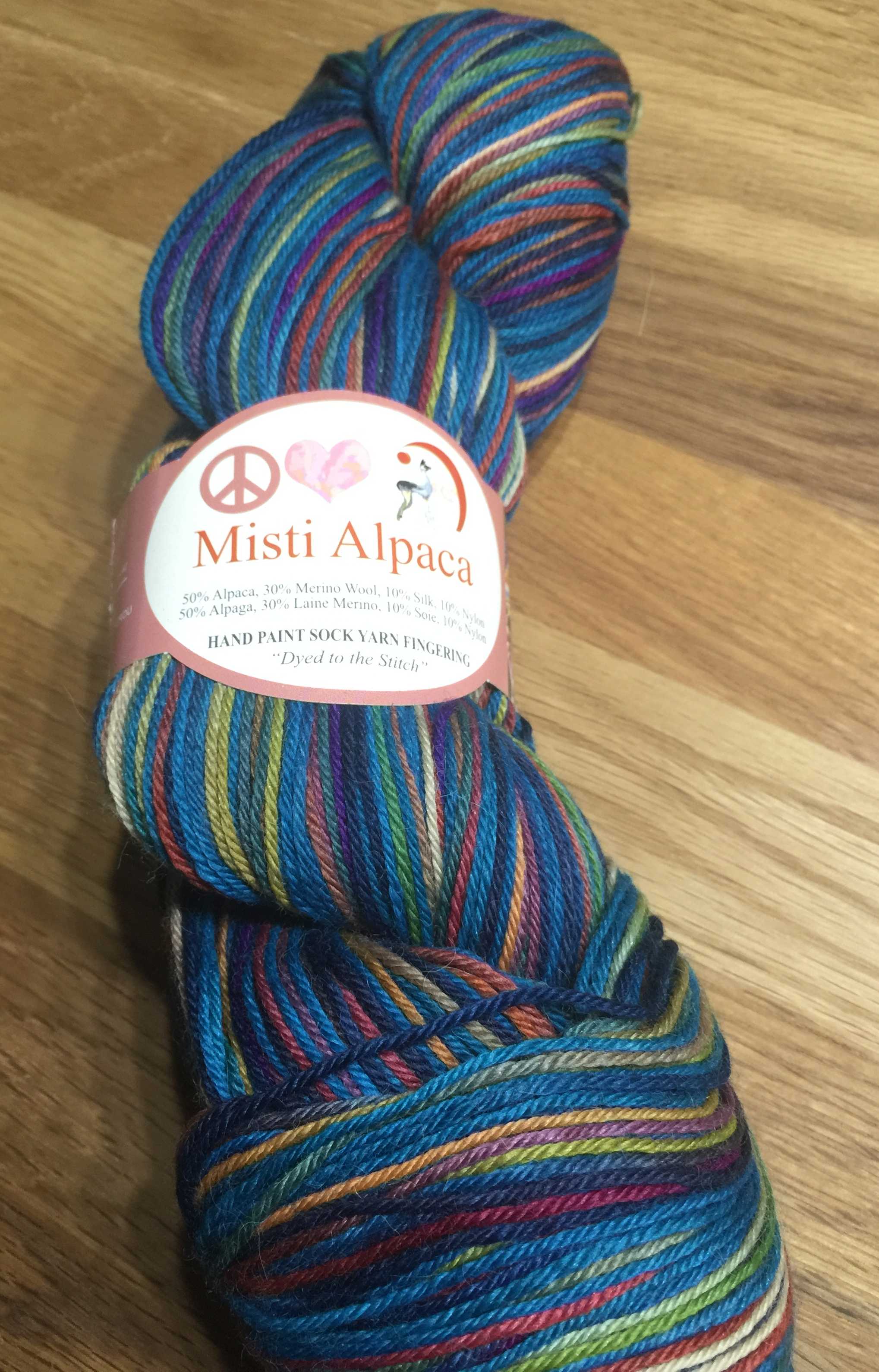 Misti Alpaca Handpaint Socks - NorthernLights-HS21