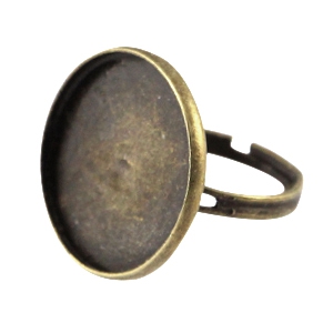 Ring 'Cabochon' - bronze - 20mm