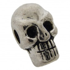 Metallperle 'Skull' - quer - silber - 5x9mm