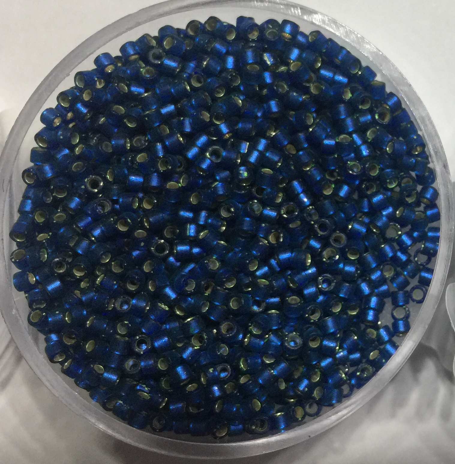 Delica Beads 2mm - Silverlined Blue matt - 7gr
