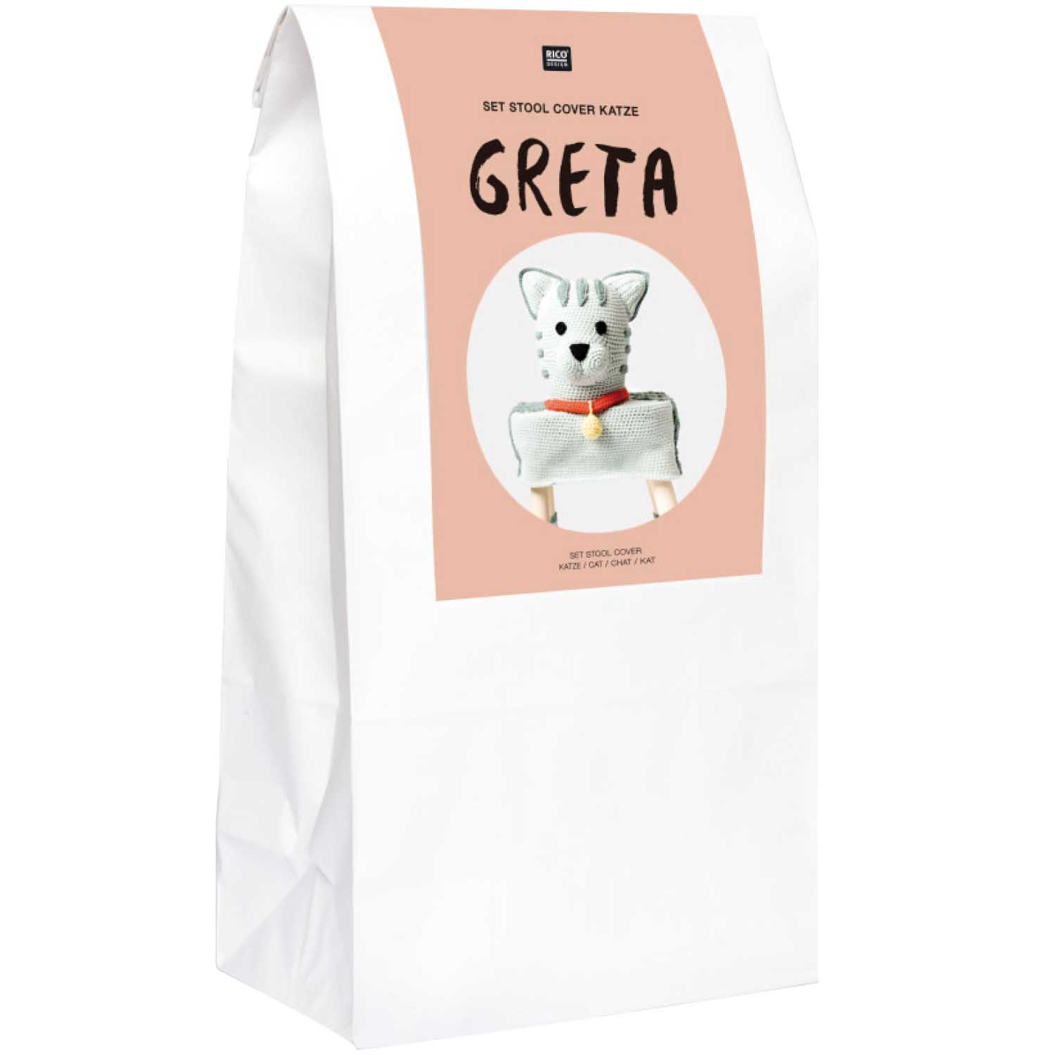 Häkelpaket Stool Cover - Katze 'Greta'